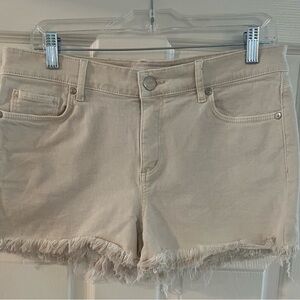 LOFT Cream Jean Shorts for Women